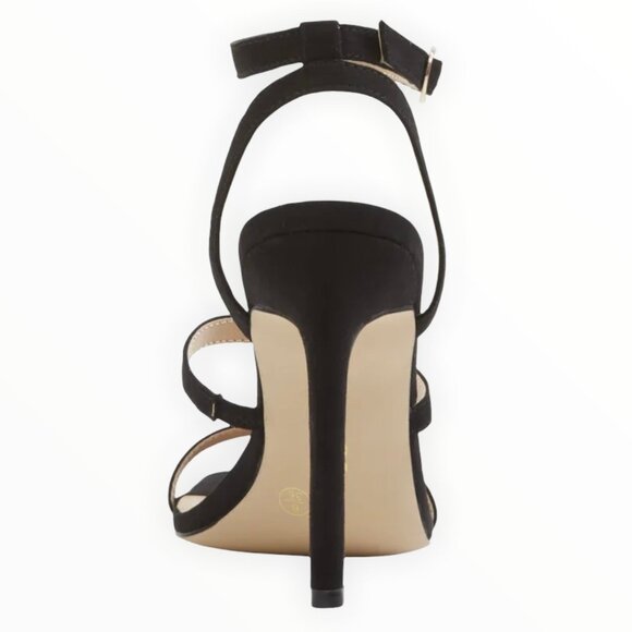 Rouge ENDLESS Women's Hight Heel Square Toe Strappy Dress Shoes Black Size 9 - Picture 5 of 7